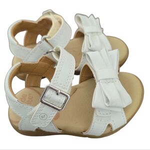 Stride Rite White Kids Sandals with Bow Size 4m